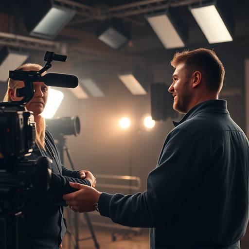 Actor being directed during a scene in Acting for Directors course